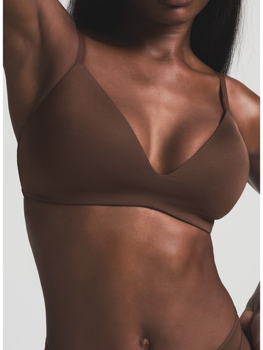 SKIMS Wireless Form T-Shirt Bra 34DD Cocoa Brown Wire-Free Smooth Everyday